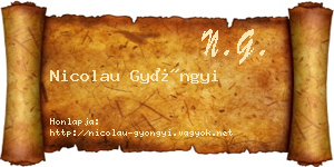 Nicolau Gyöngyi névjegykártya